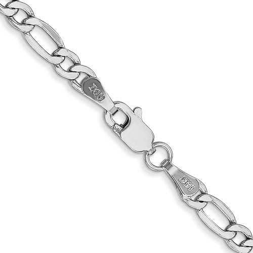 14k White Gold Figaro Chain. 20 inches