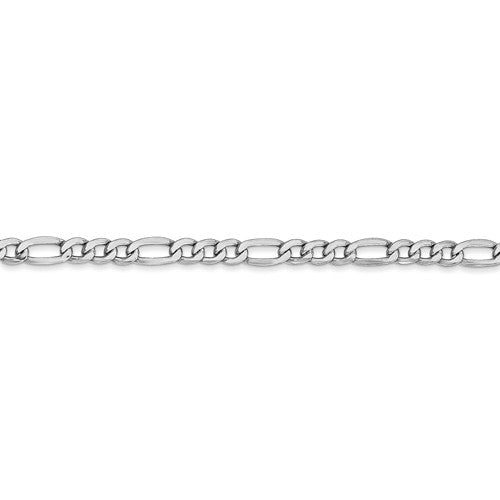 14k White Gold Figaro Chain. 20 inches