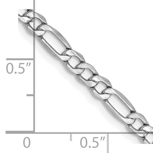 14k White Gold Figaro Chain. 20 inches