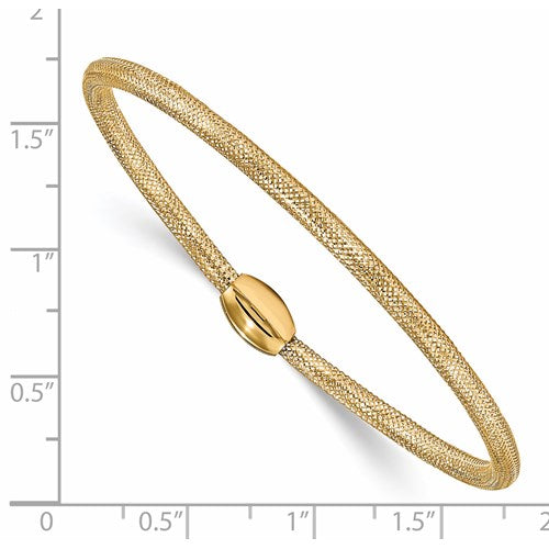 Leslies 14k Gold Mesh Stretch Slip-On Bangle