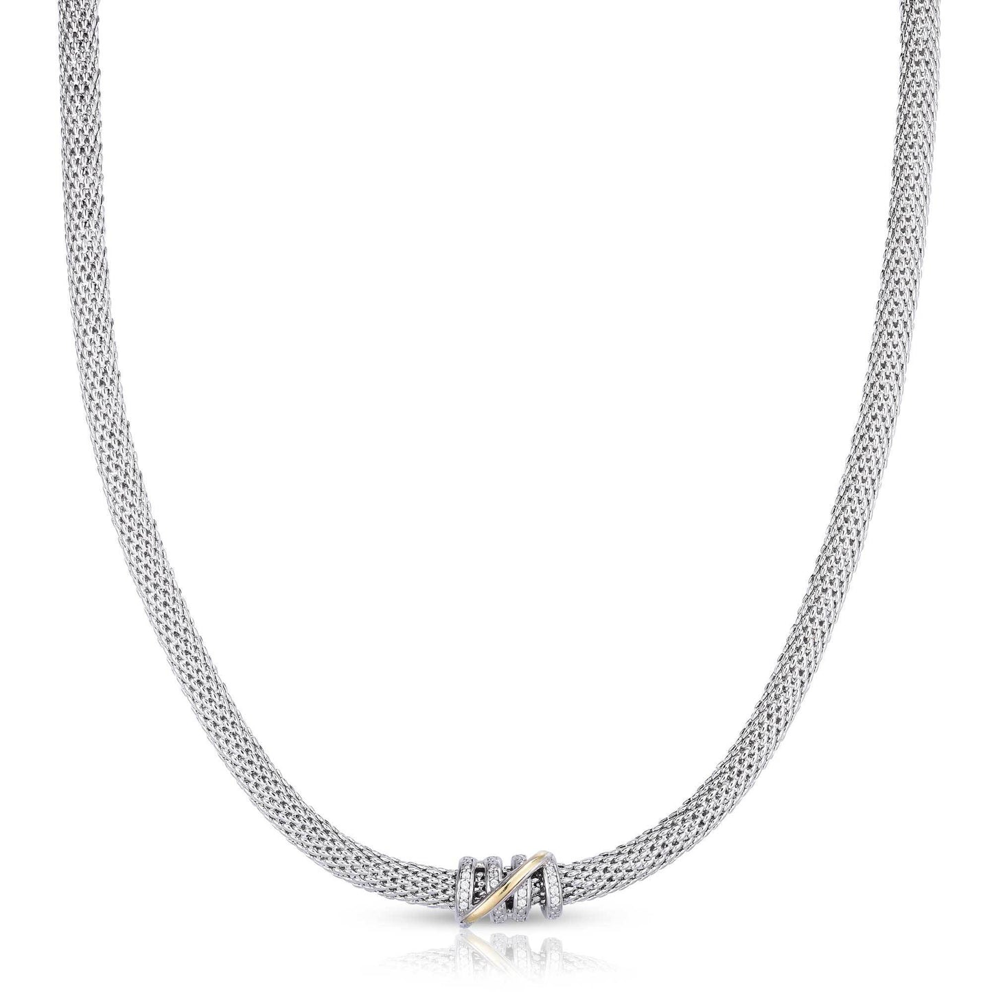 Phillip Gavriel DIAMOND TALLY NECKLACE IN STERLING SILVER & 18K