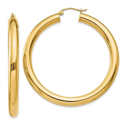 14k Yellow Polished 5mm Lightweight Hoop Earrings