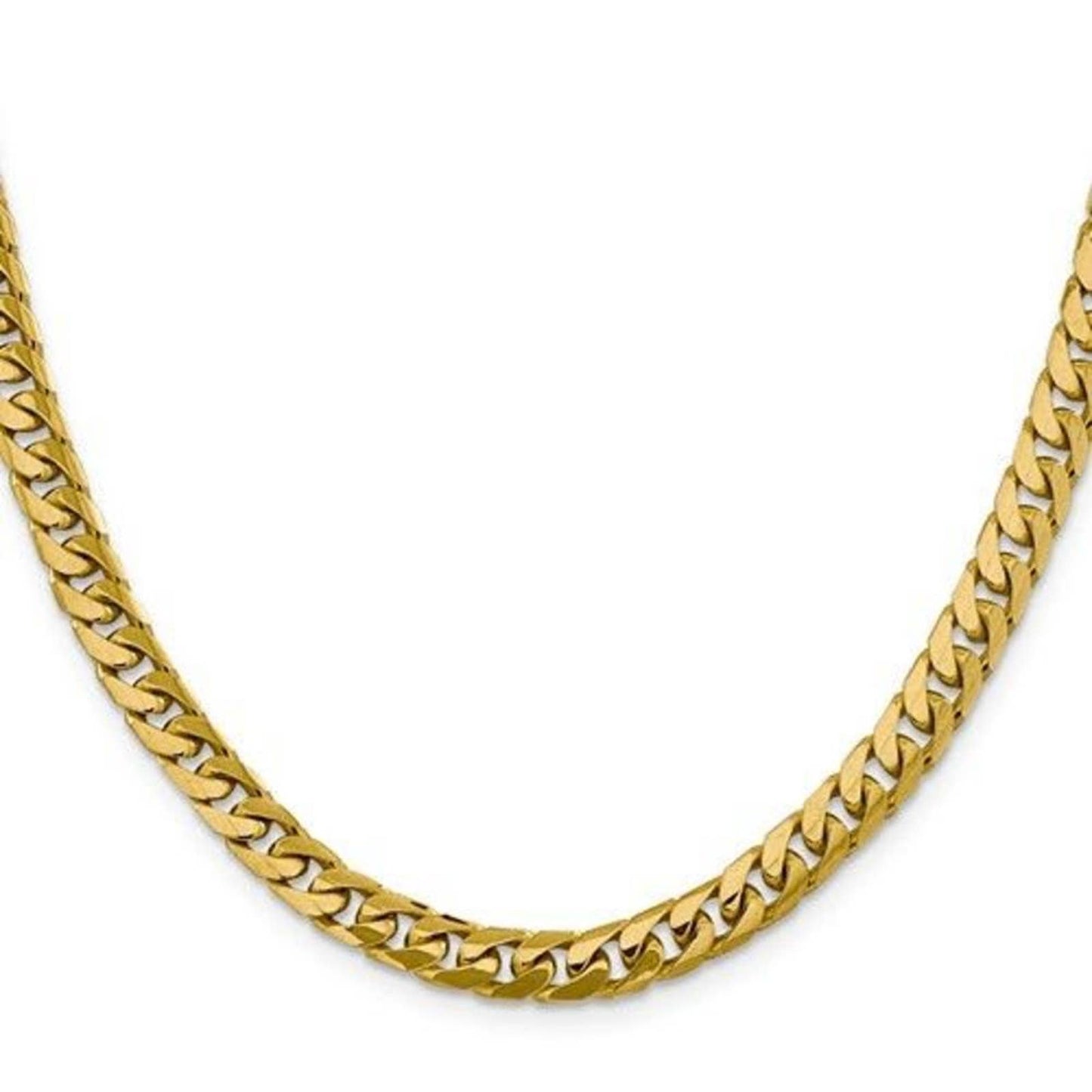 14K Yellow Gold 24" Solid Miami Cuban Link Chain – 6.25mm, 65.5g, Lobster Clasp