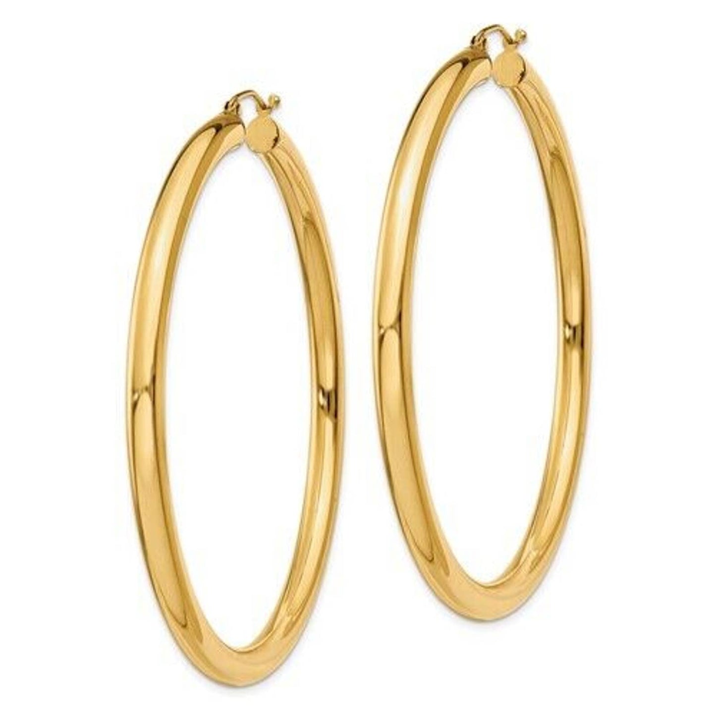 14k Italian Gold Large 60mm Hoop Earrings