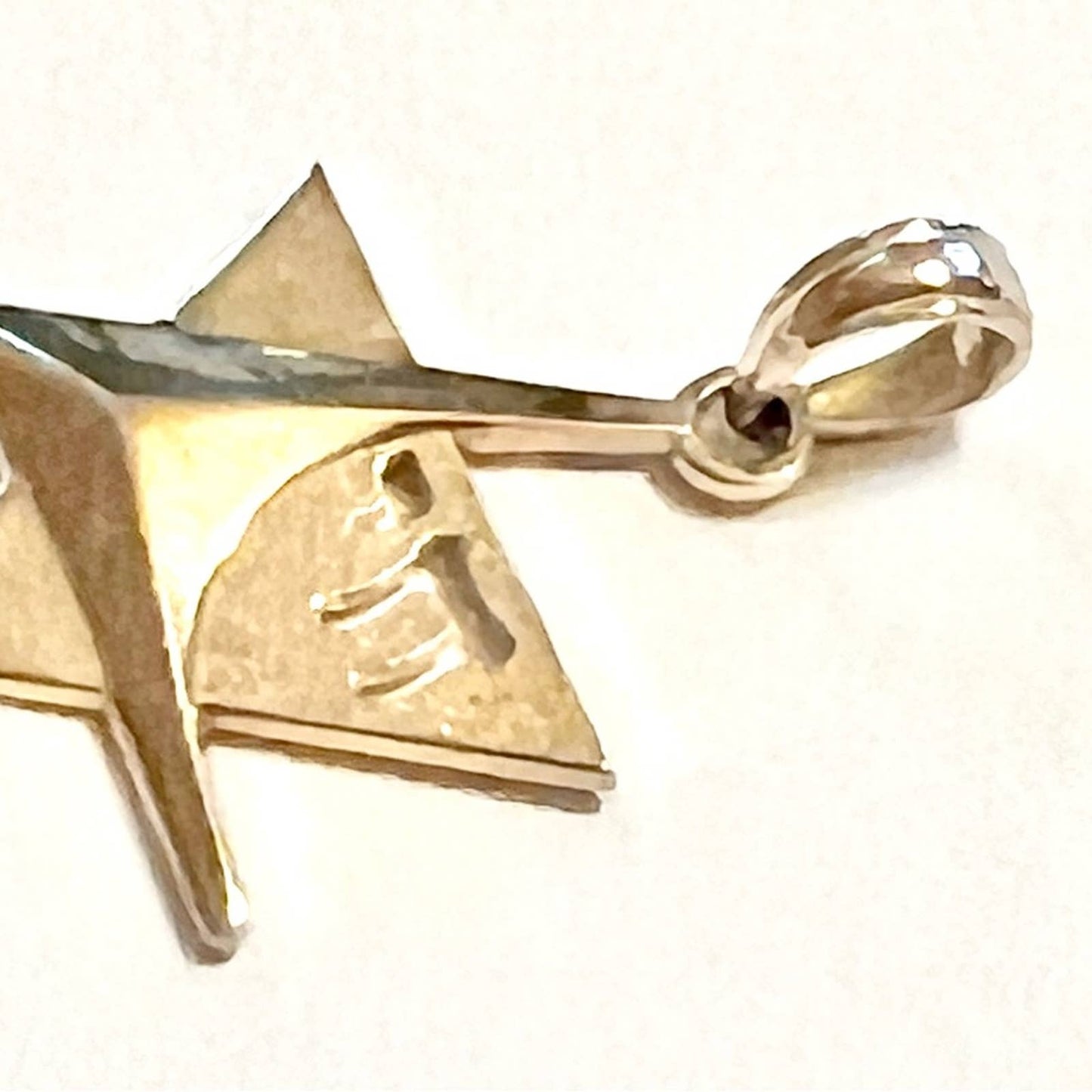 14K Polished Star Of David with Judaica Charm
