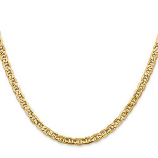 10k Gold Anchor Link Chain- 22 inches long- 4mm wide