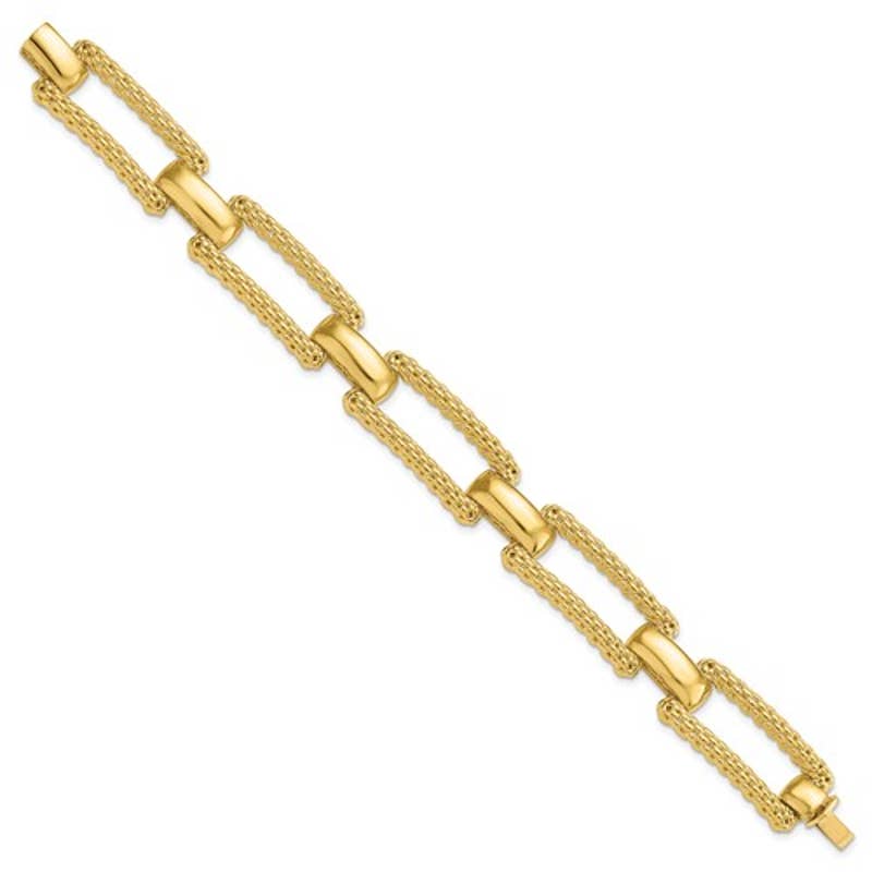 14k Gold Fancy Open Link Bracelet from Leslie's Jewelry The Wholesale