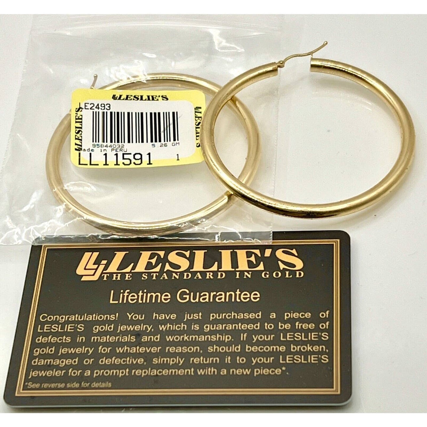 14k Italian Gold Large 60mm Hoop Earrings