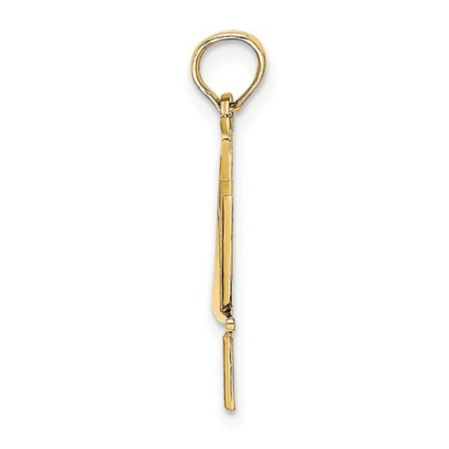 14K Polished Star Of David with Judaica Charm