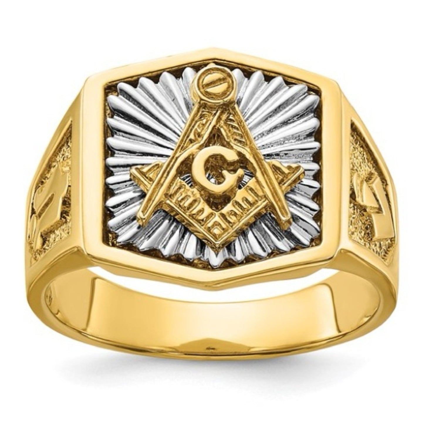 New 14k Gold IBGoodman Men's Masonic Ring: A Blend of Tradition and Modern Style