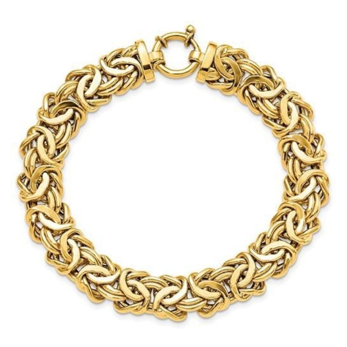 Leslie's 14K Polished Fancy Byzantine Link Bracelet