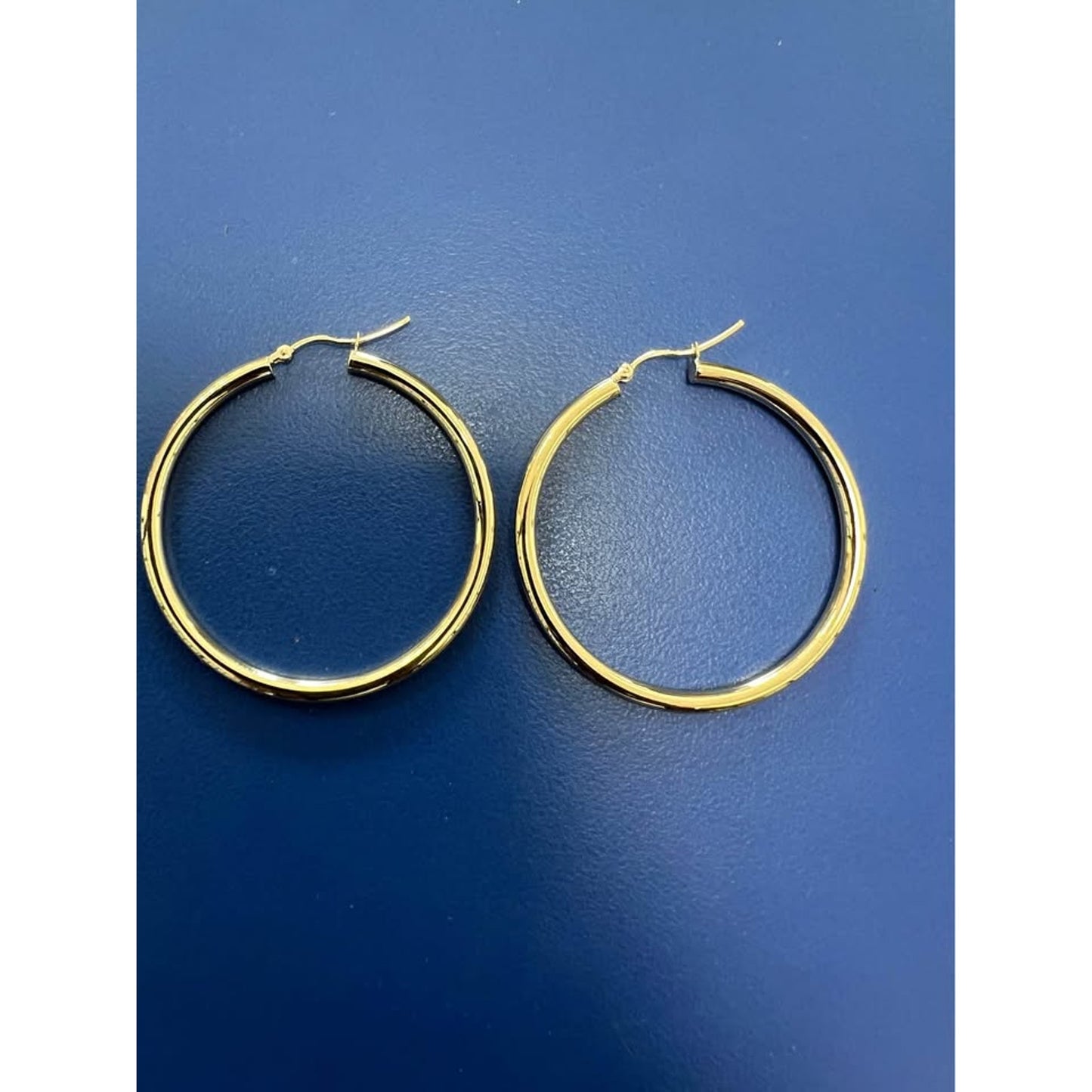 14k gold 45mm hoop earrings