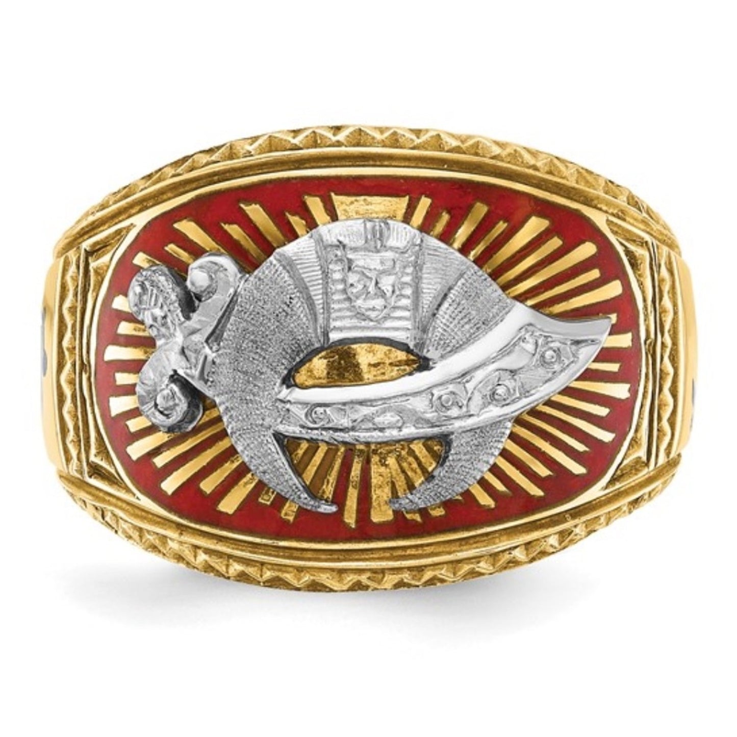 10k Gold Men's Masonic Shriner's Ring by IBGOODMAN