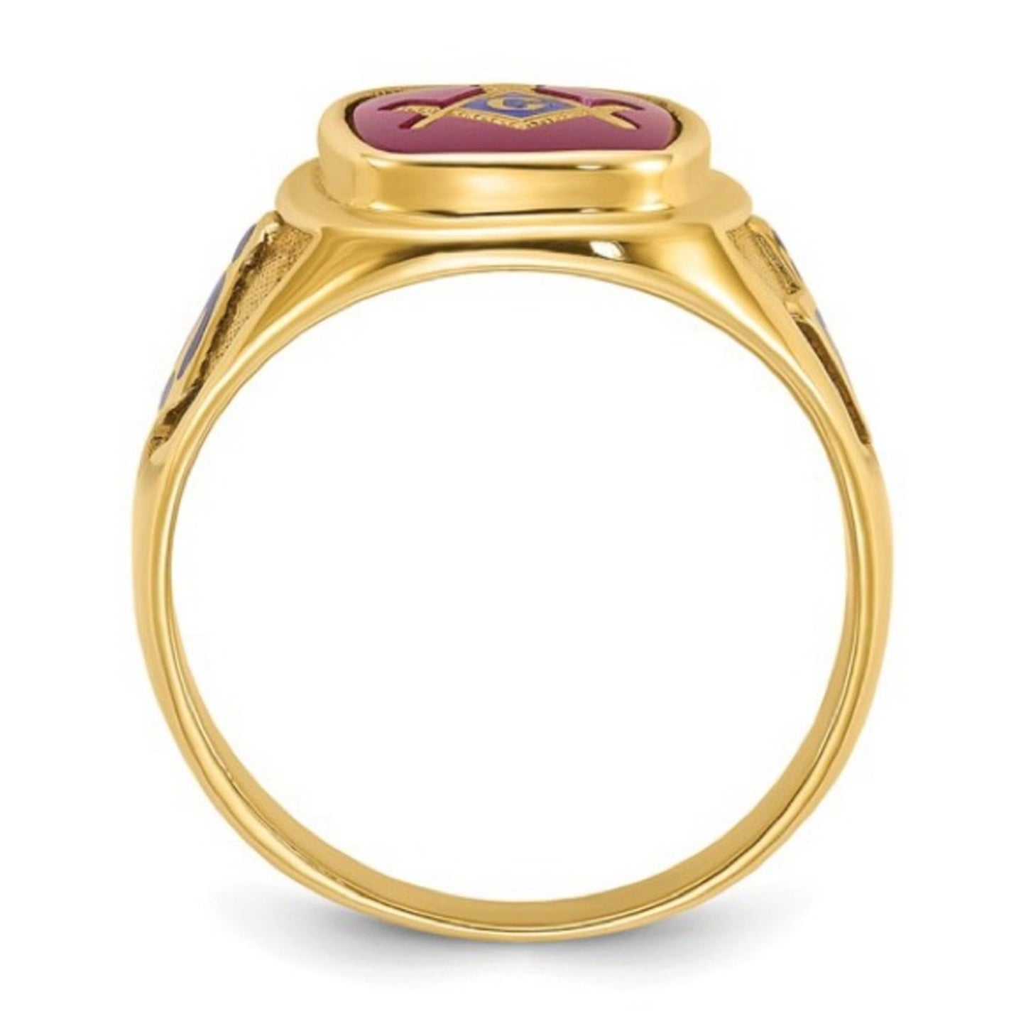 10k Gold Men's Ruby Blue Lodge Masonic Ring: A Blend of Style and Tradition