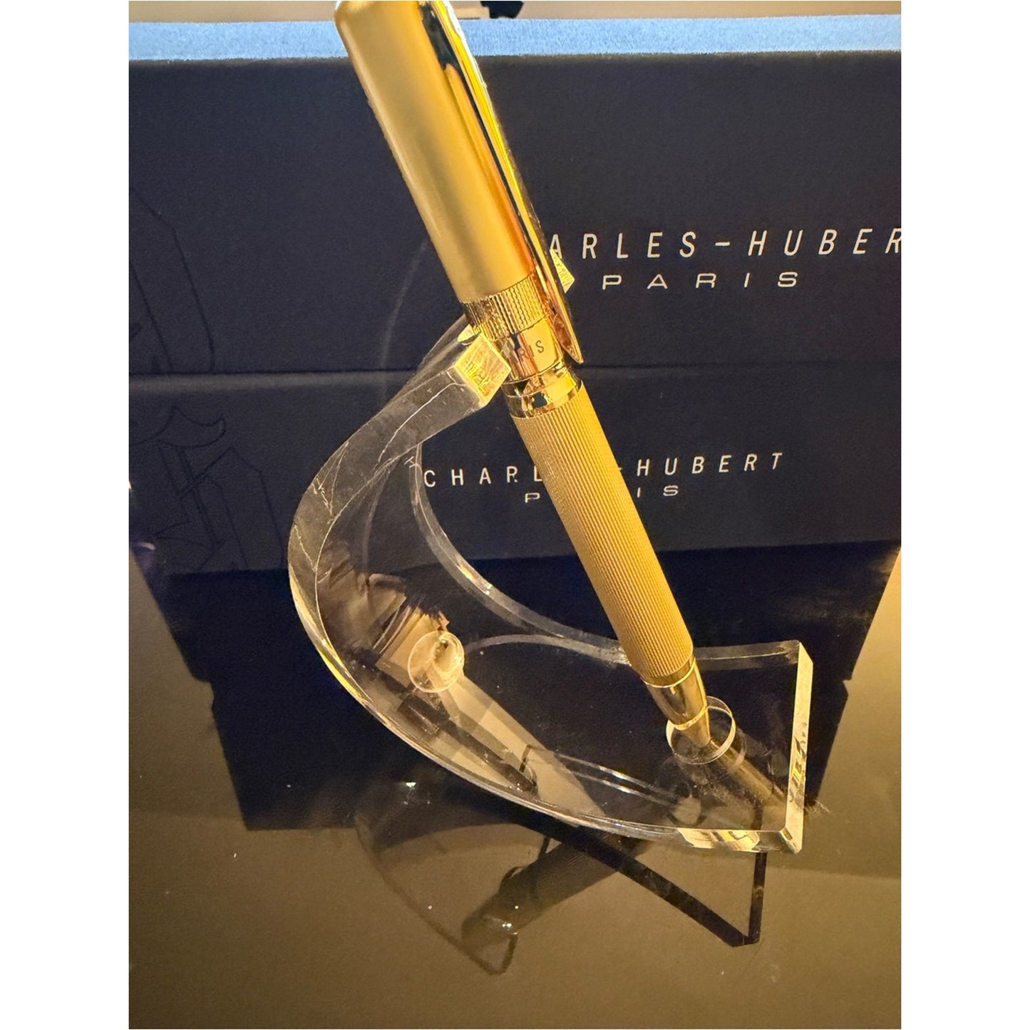 Charles Hubert Gold-tone Textured Ballpoint Pen