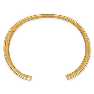 14k Gold Hammered 47mm Cuff Bangle by HERCO