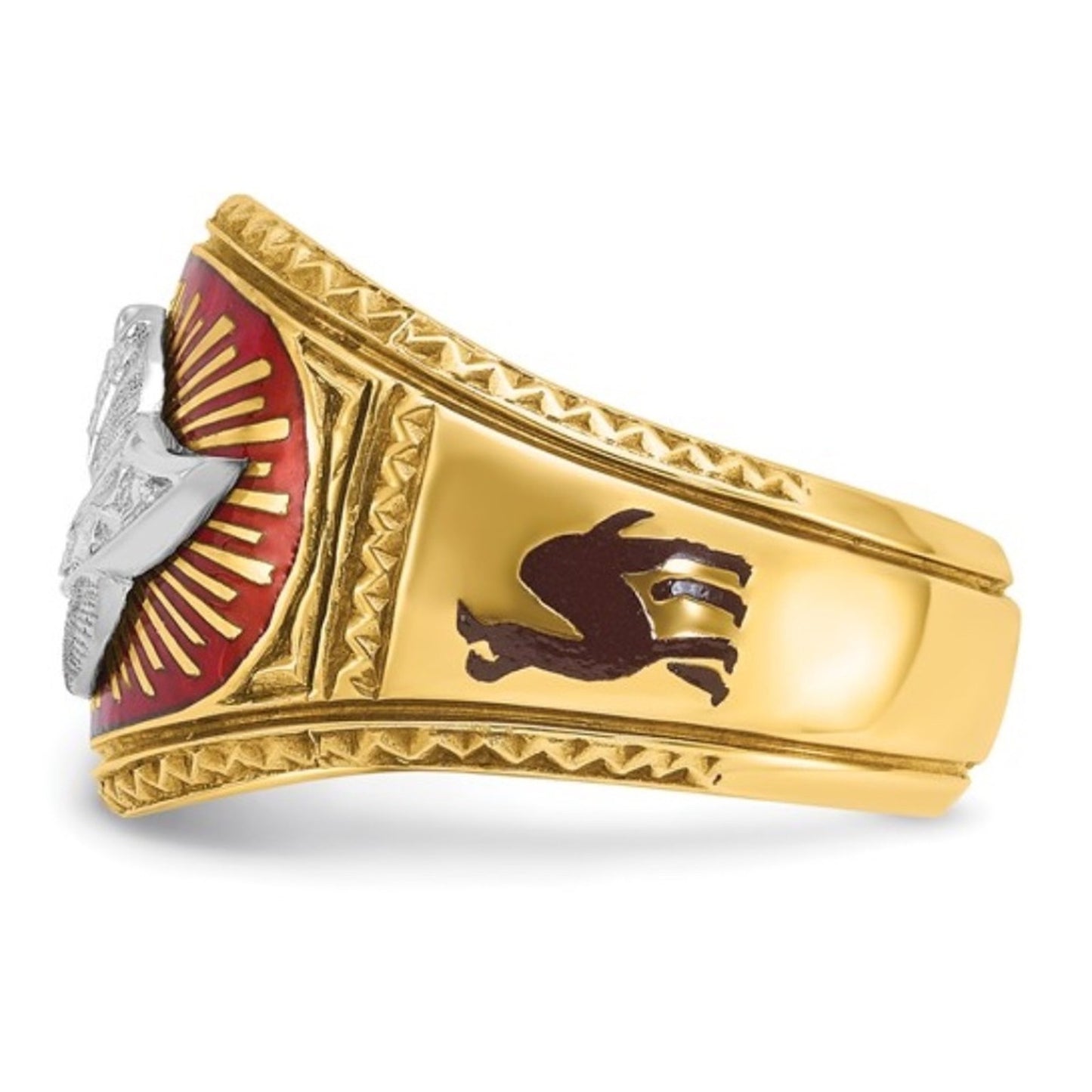 10k Gold Men's Masonic Shriner's Ring by IBGOODMAN