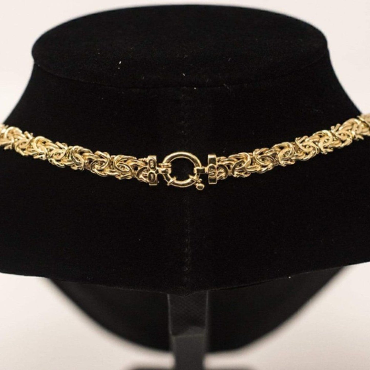 14k Gold Graduated Byzantine Necklace, Brand New-