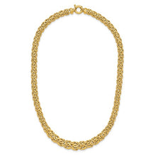 Load image into Gallery viewer, 18K Gold TAPERED BYZANTINE CHAIN, 18 inches long

