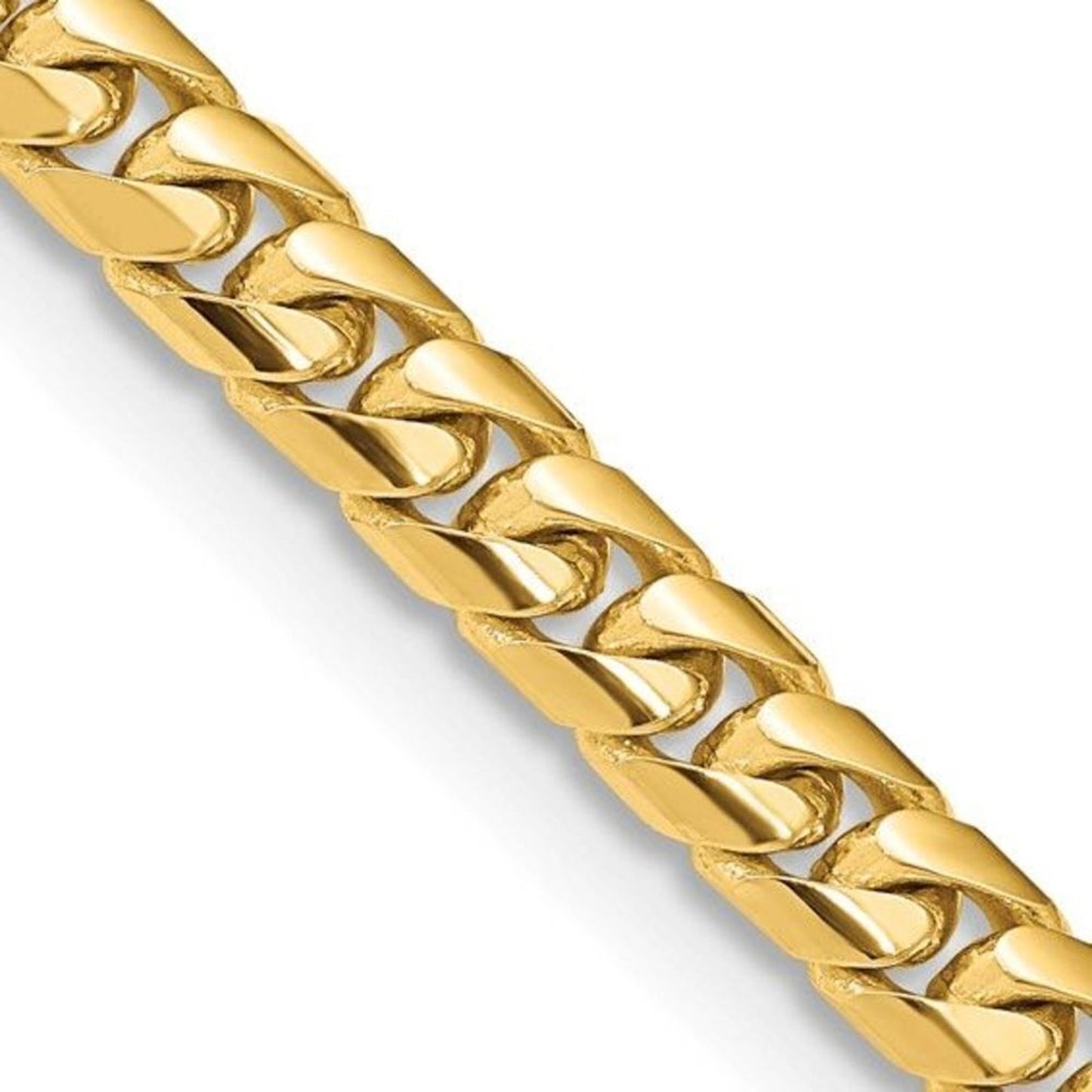 New 10K Solid Gold Miami Cuban Chain, 6.75mm wide and 22 inches long
