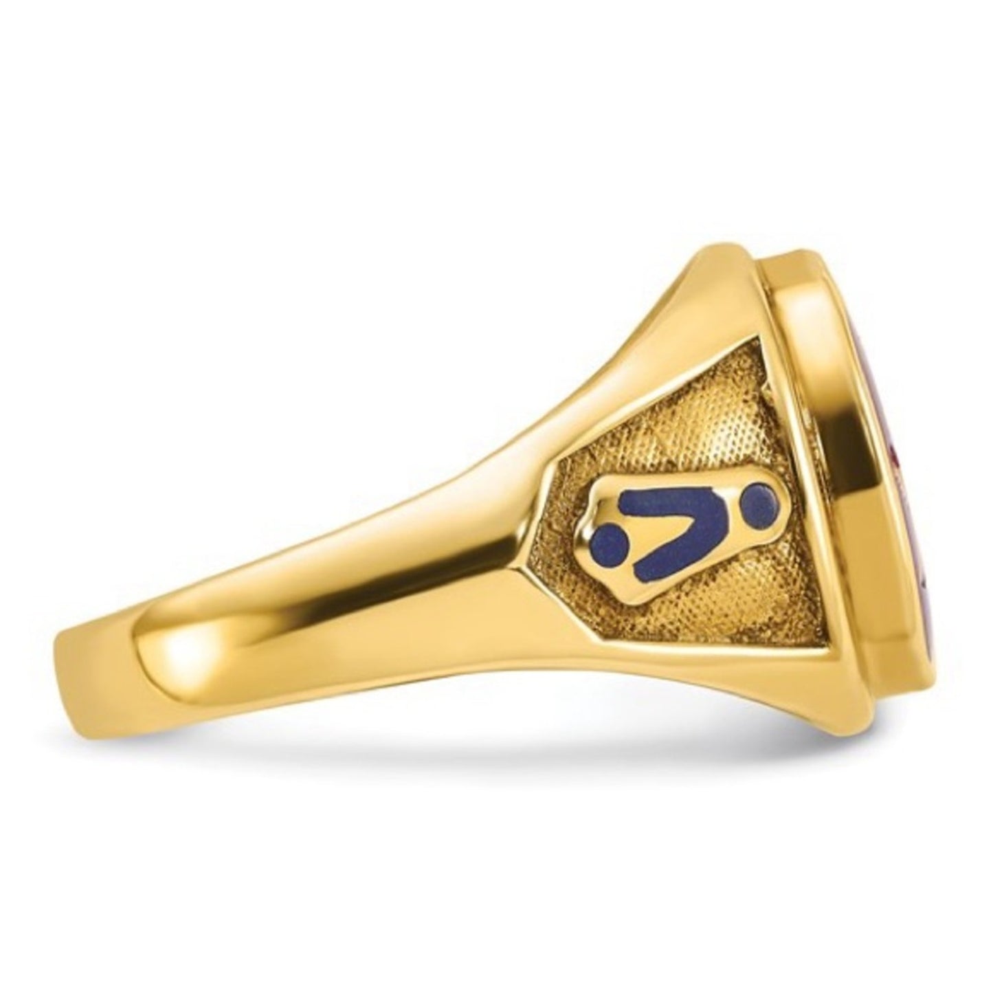 10k Gold Men's Ruby Blue Lodge Masonic Ring: A Blend of Style and Tradition