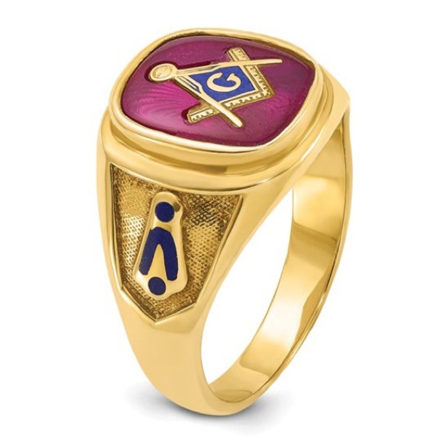 10k Gold Men's Ruby Blue Lodge Masonic Ring: A Blend of Style and Tradition