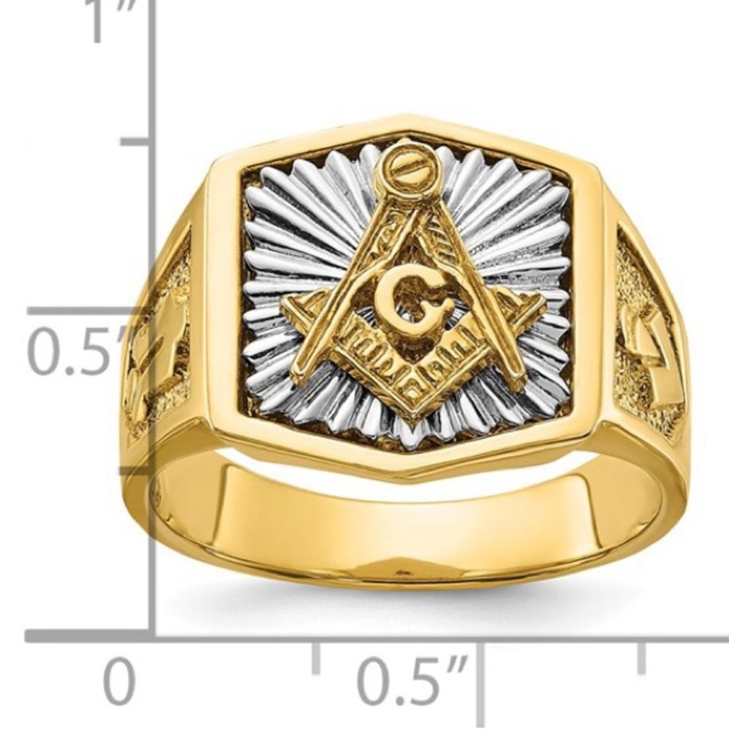 New 14k Gold IBGoodman Men's Masonic Ring: A Blend of Tradition and Modern Style