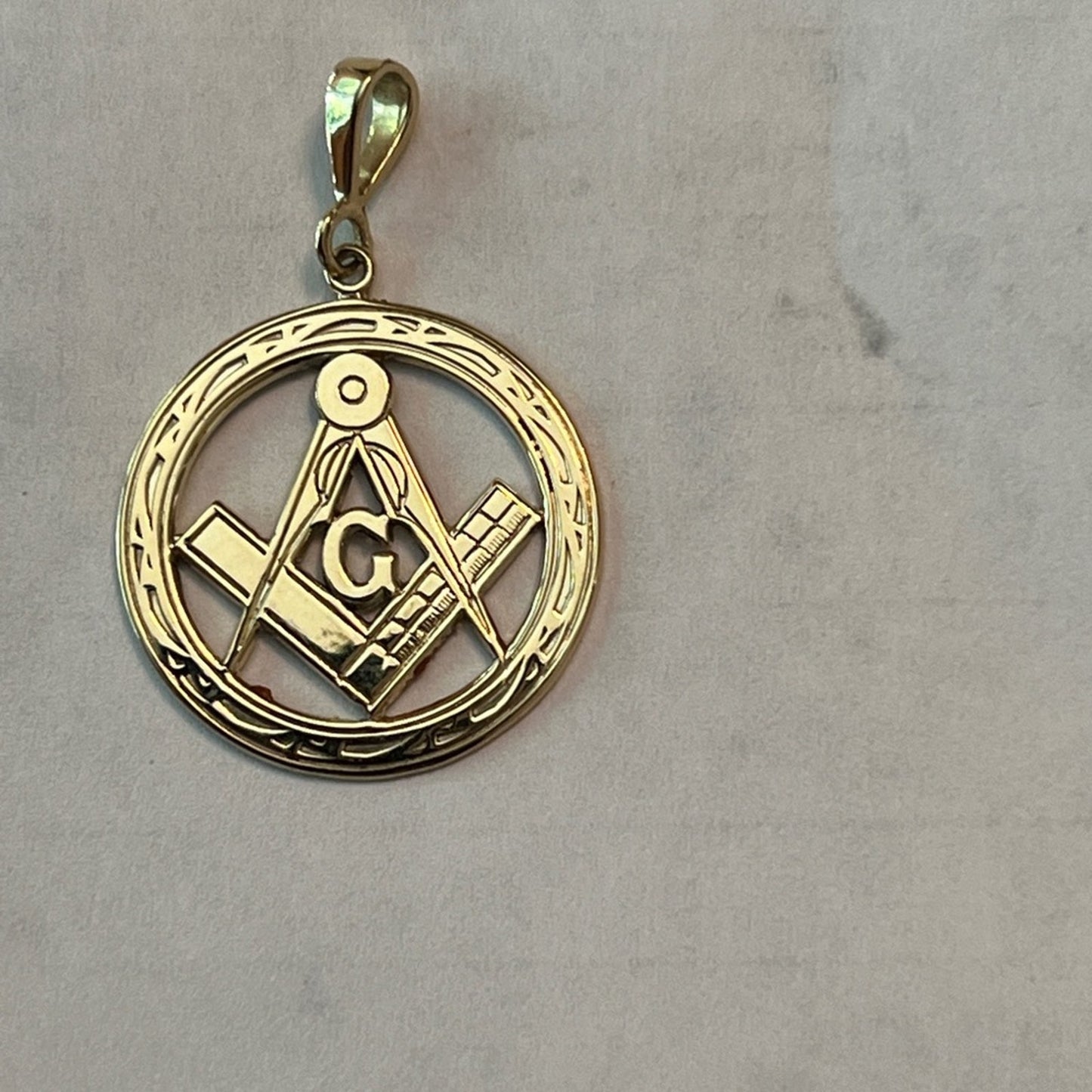 New 10k Solid Gold Masonic Symbol Charm