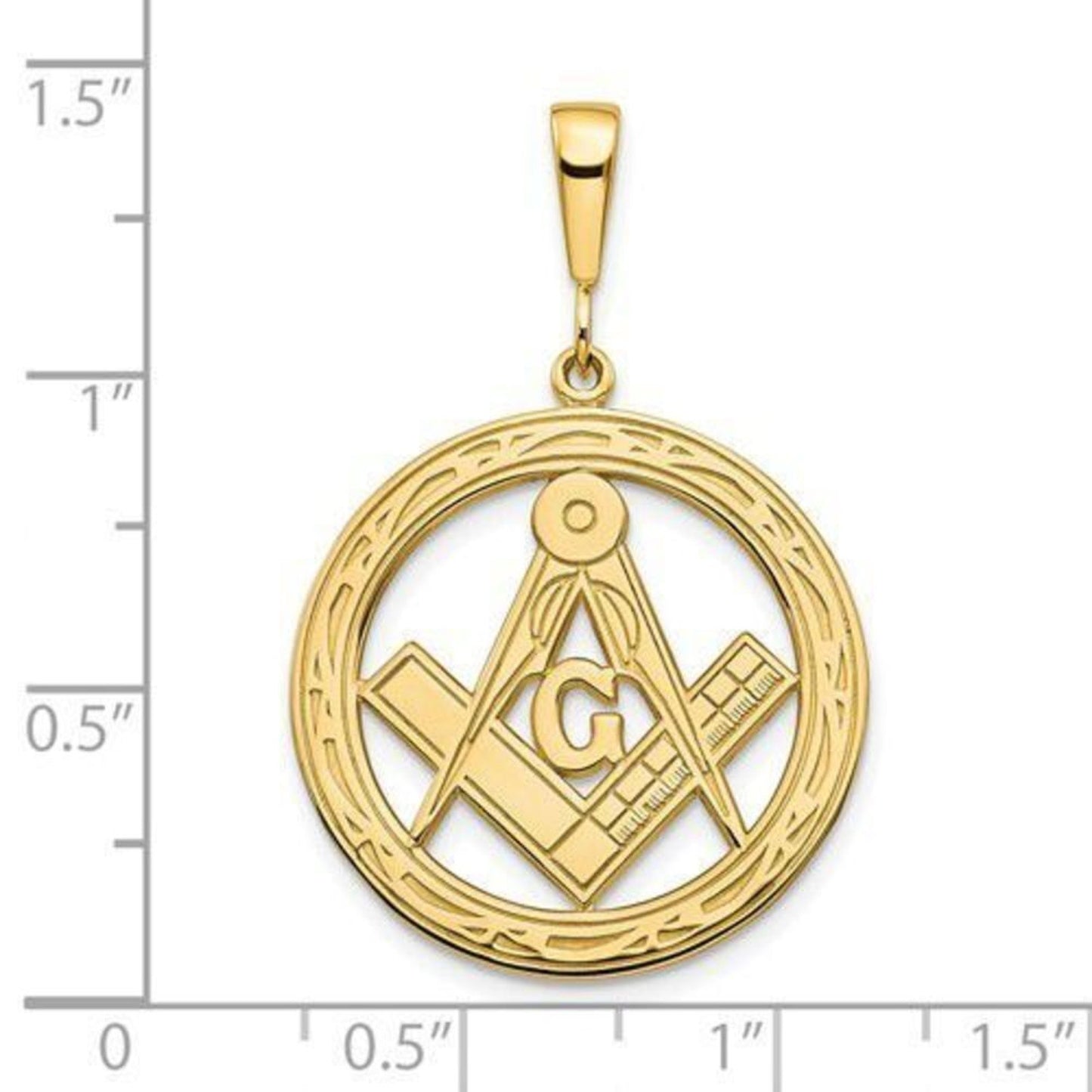 New 10k Solid Gold Masonic Symbol Charm