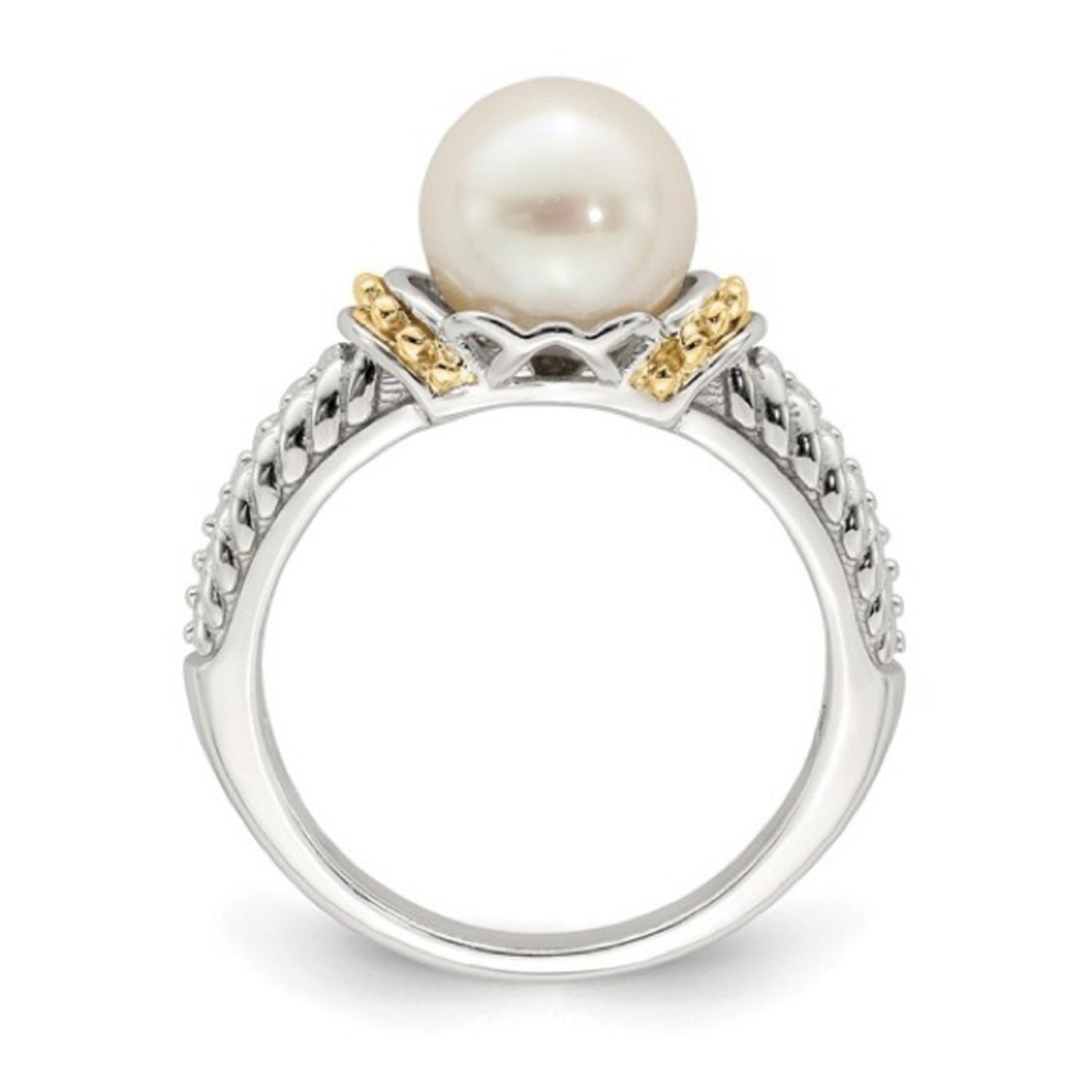 Shey Couture Sterling Silver & 14K Gold Accent Freshwater Pearl Ring