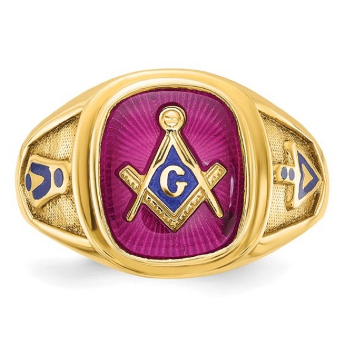 10k Gold Men's Ruby Blue Lodge Masonic Ring: A Blend of Style and Tradition