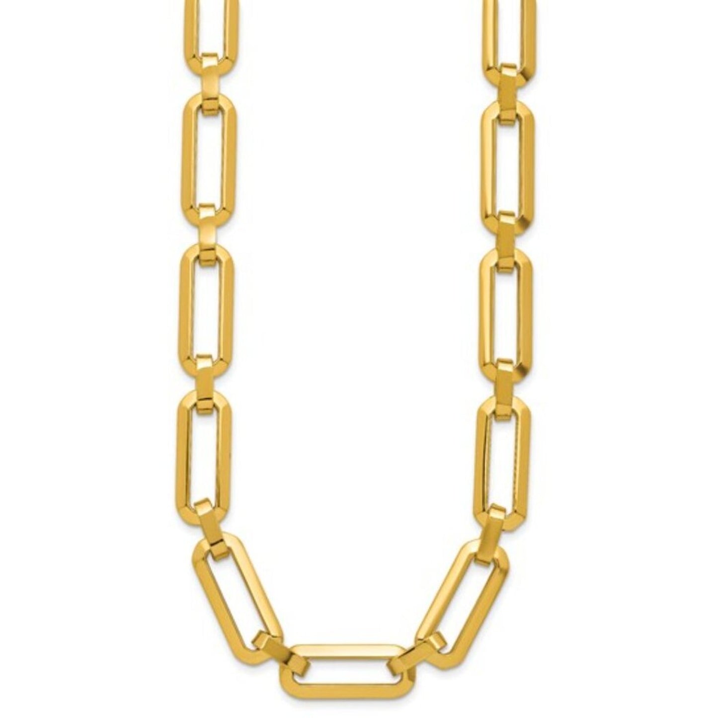 Leslie's 14K Yellow Gold Polished Fancy Link Necklace (18 Inch)