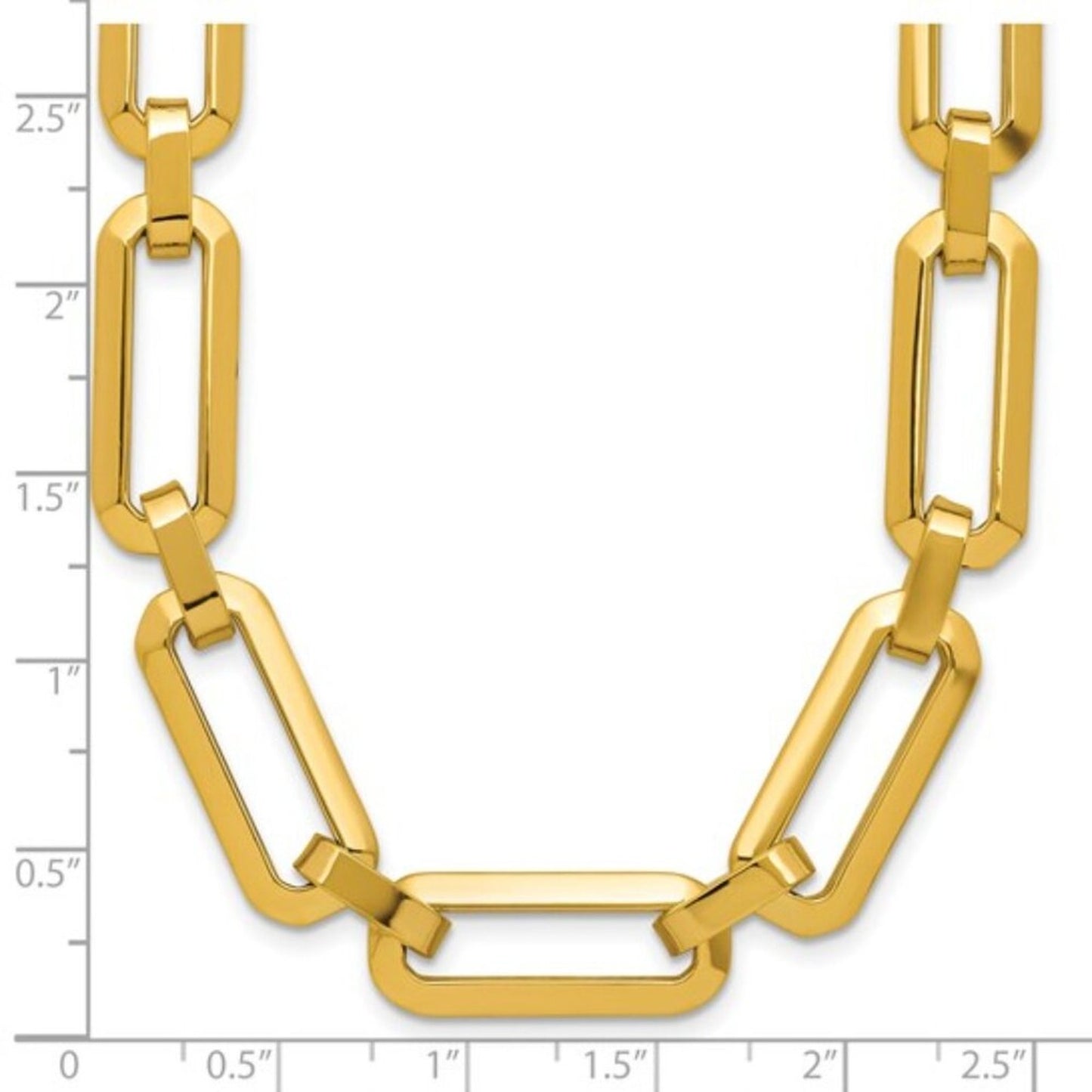Leslie's 14K Yellow Gold Polished Fancy Link Necklace (18 Inch)