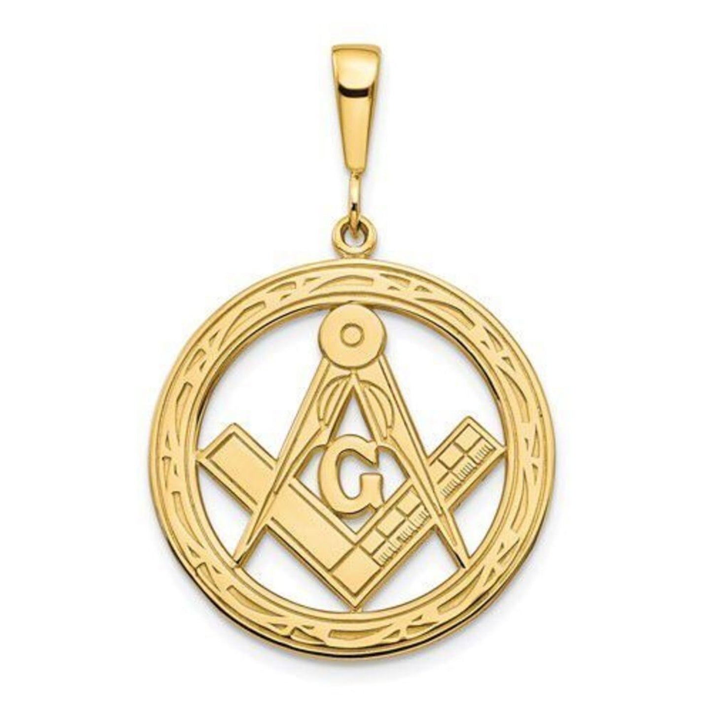 New 10k Solid Gold Masonic Symbol Charm