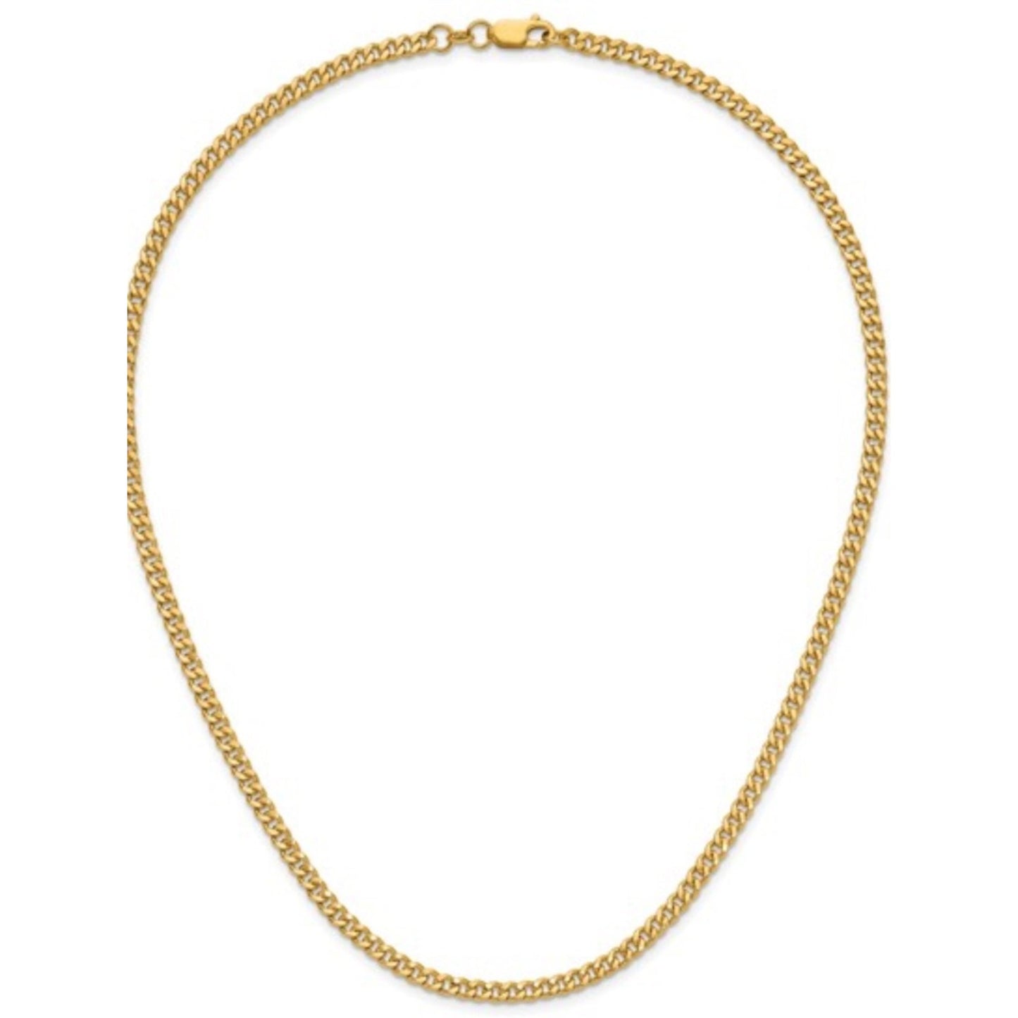 14K Gold Filled 3.5mm Curb Chain Necklace – 18"