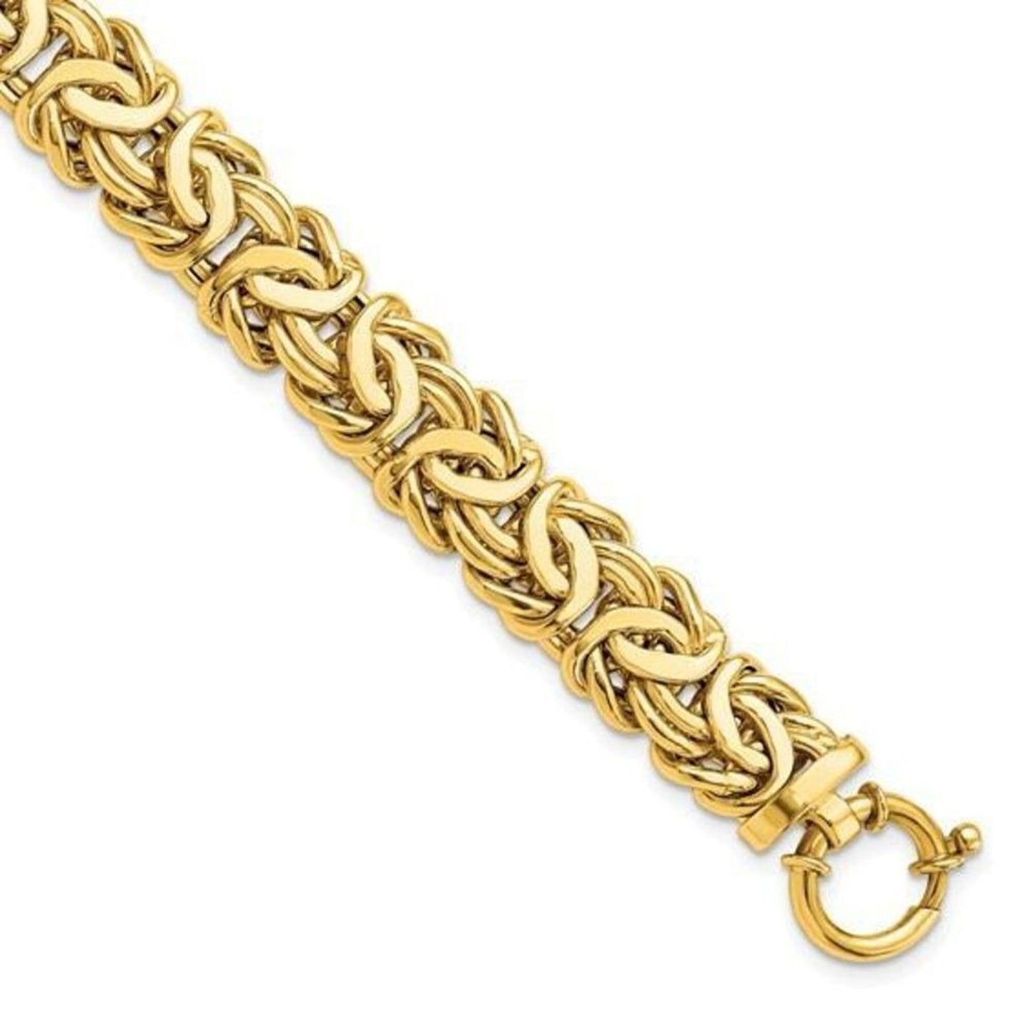 Leslie's 14K Polished Fancy Byzantine Link Bracelet