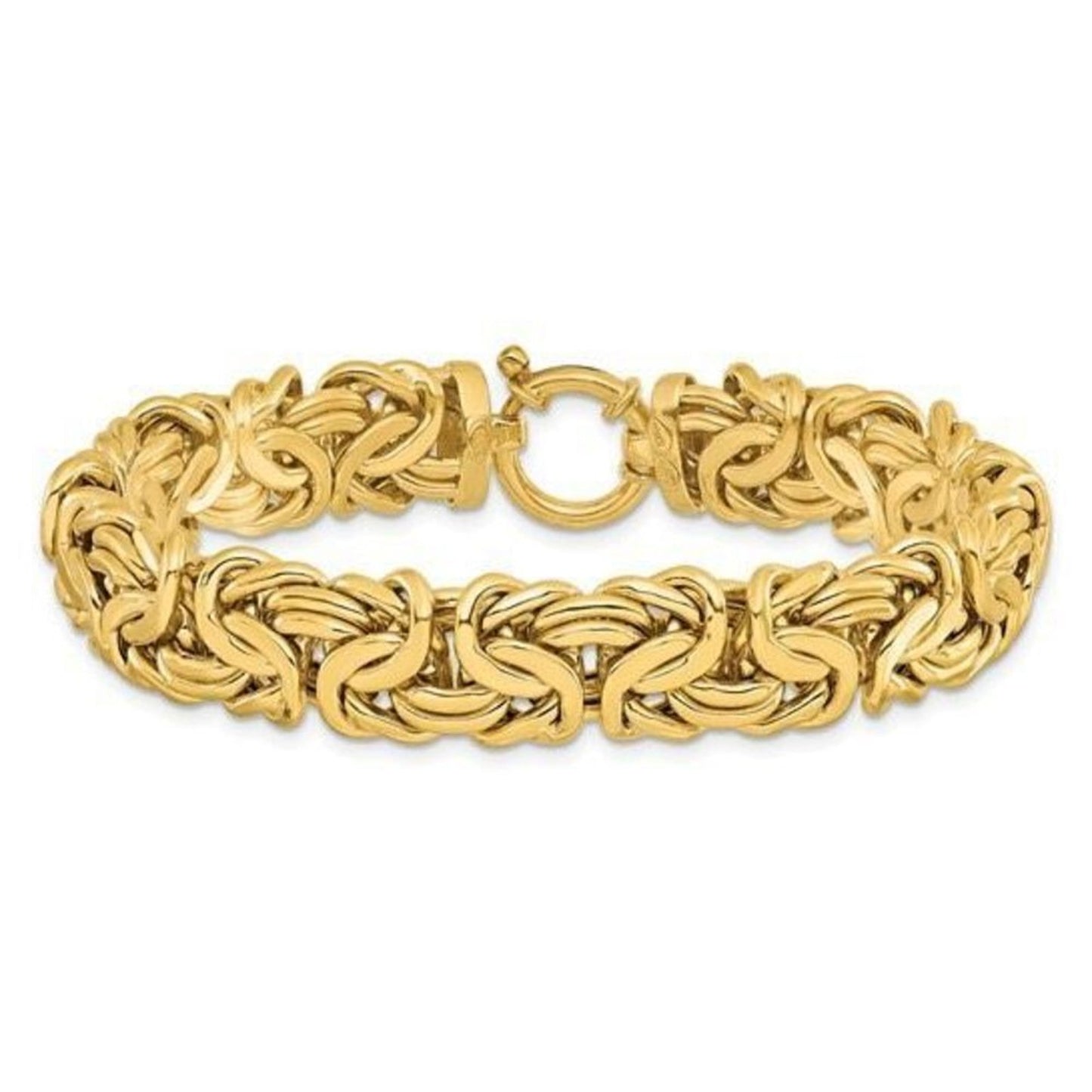 Leslie's 14K Polished Fancy Byzantine Link Bracelet