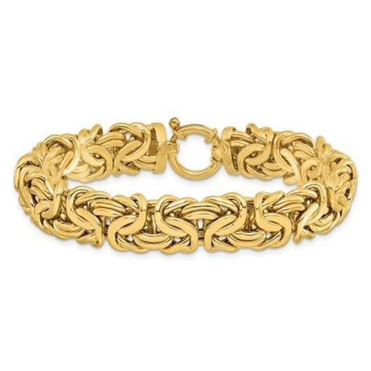 Leslie's 14K Polished Fancy Byzantine Link Bracelet