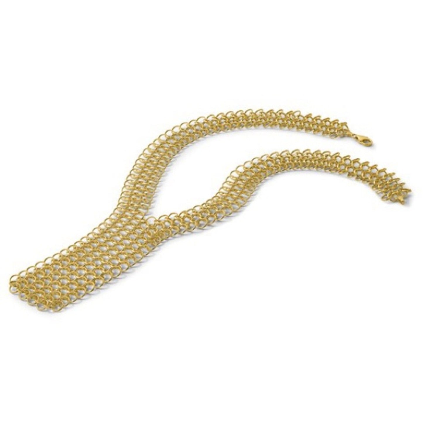 Herco 14K Yellow Gold Polished Fancy Circle Tie Necklace – 18”- Made in Italy