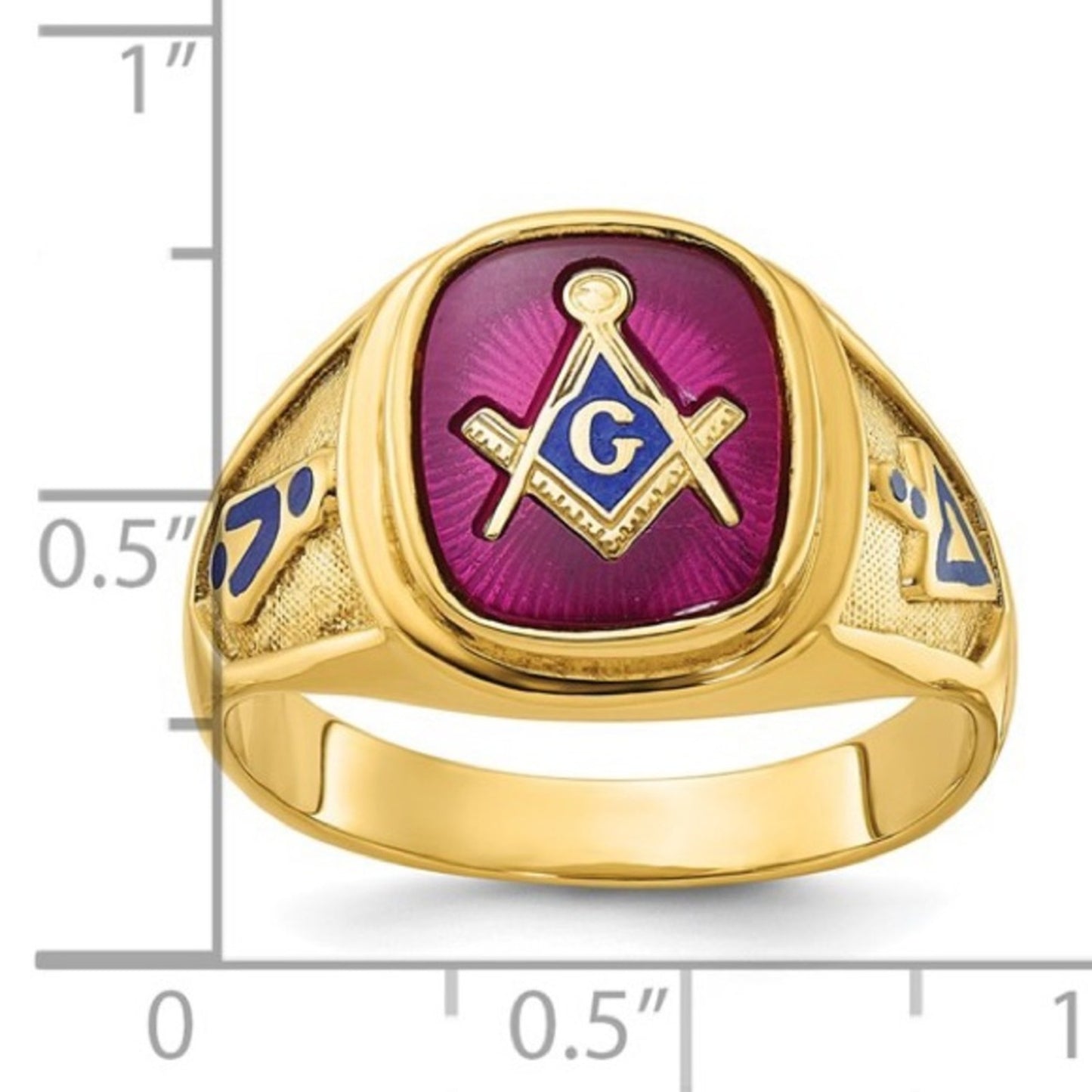 10k Gold Men's Ruby Blue Lodge Masonic Ring: A Blend of Style and Tradition