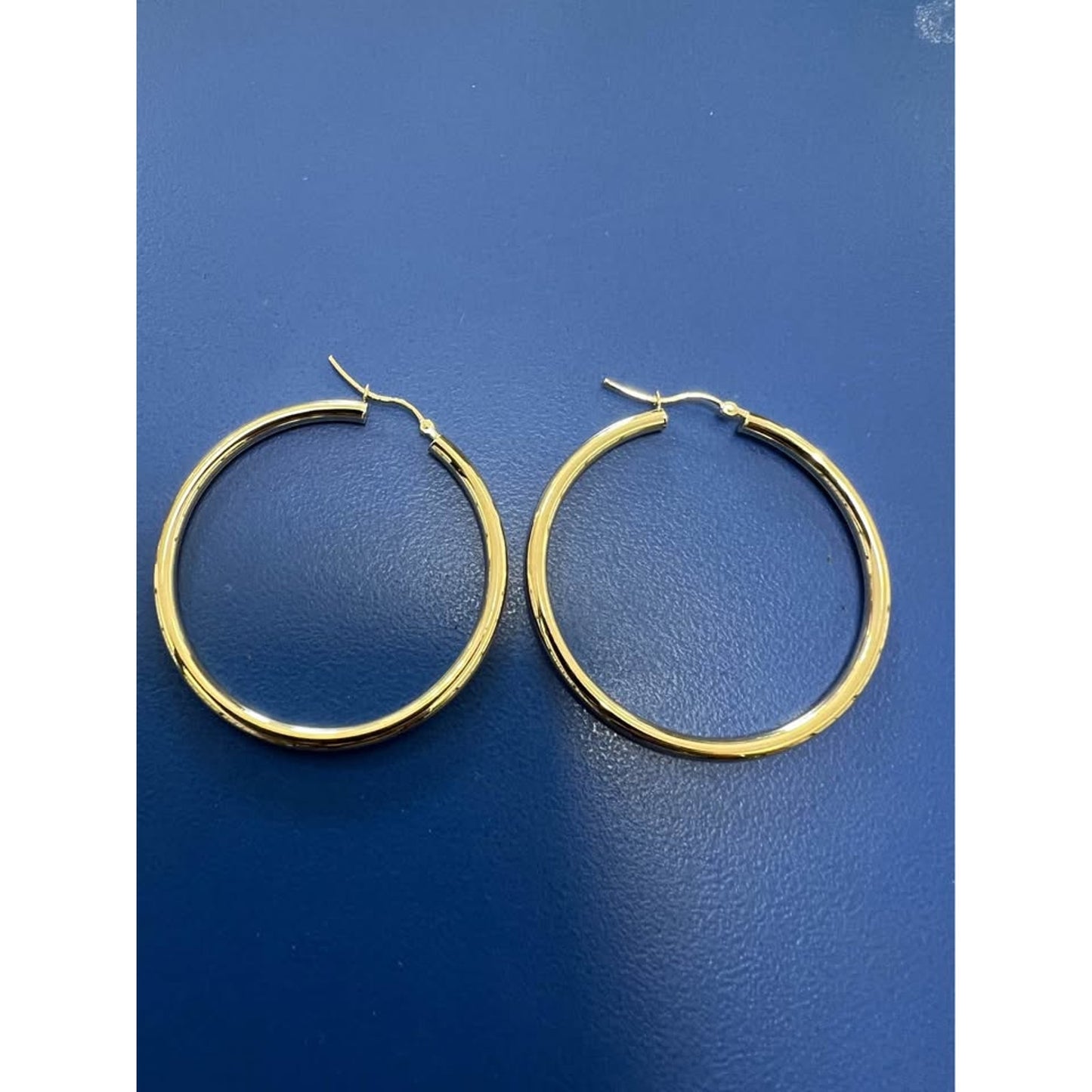 14k gold 45mm hoop earrings