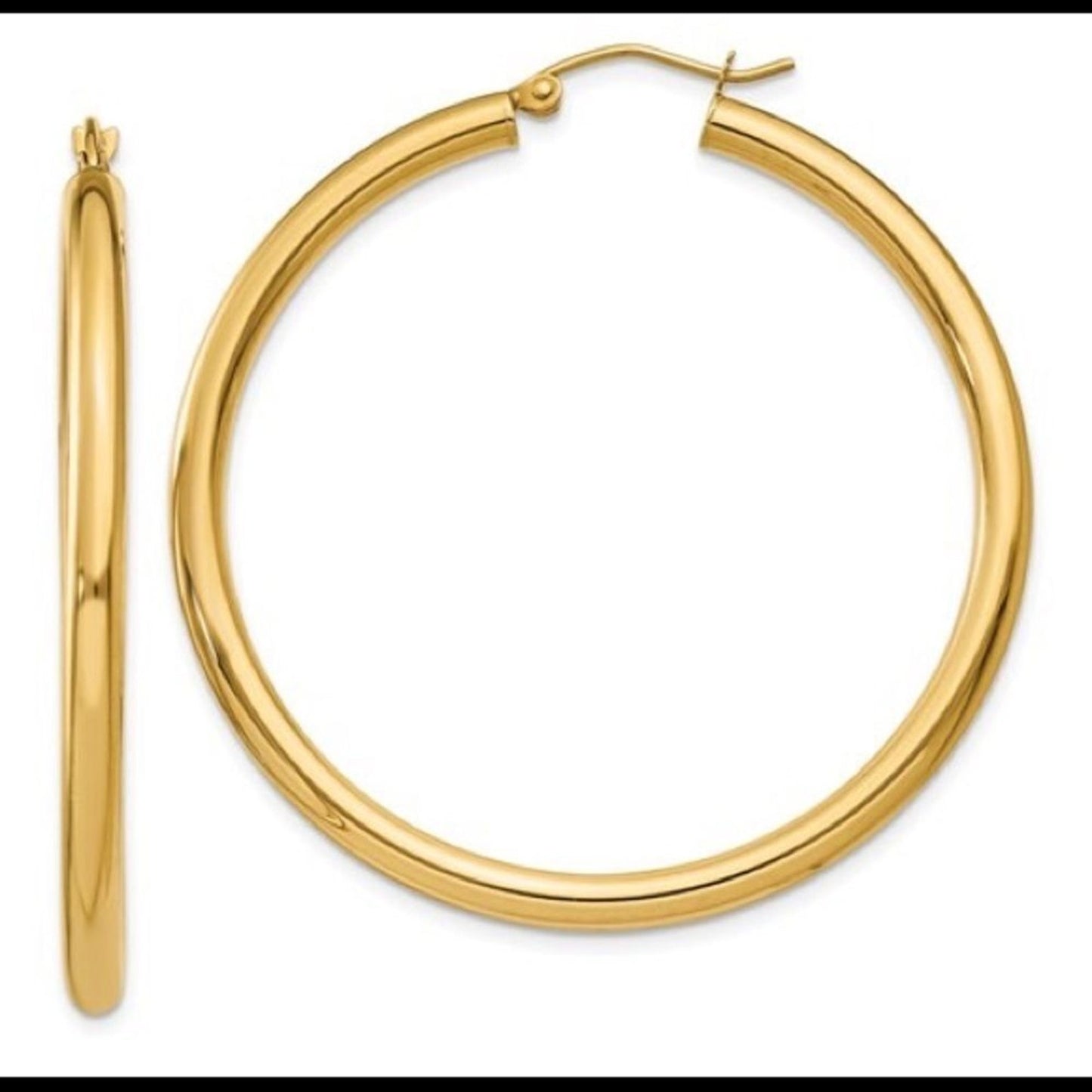 14k gold classic hoop earrings