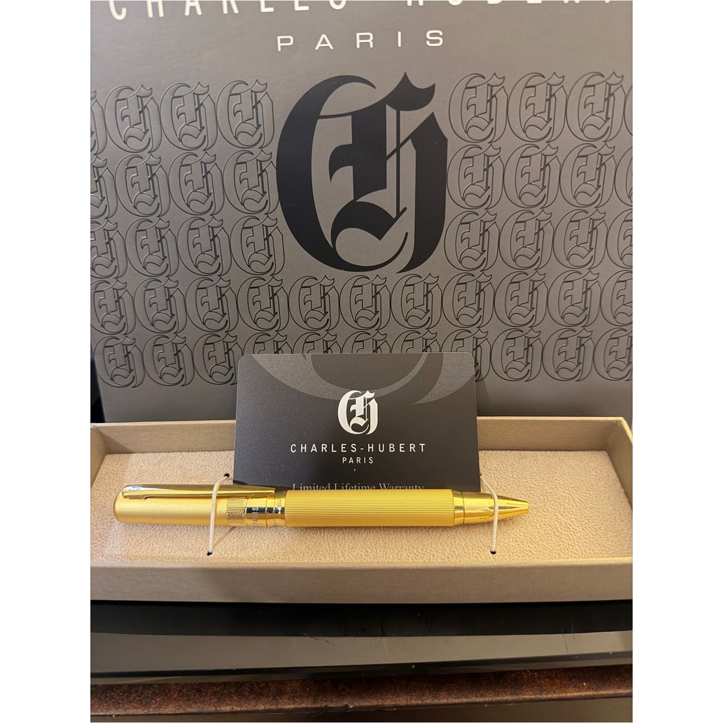 Charles Hubert Gold-tone Textured Ballpoint Pen
