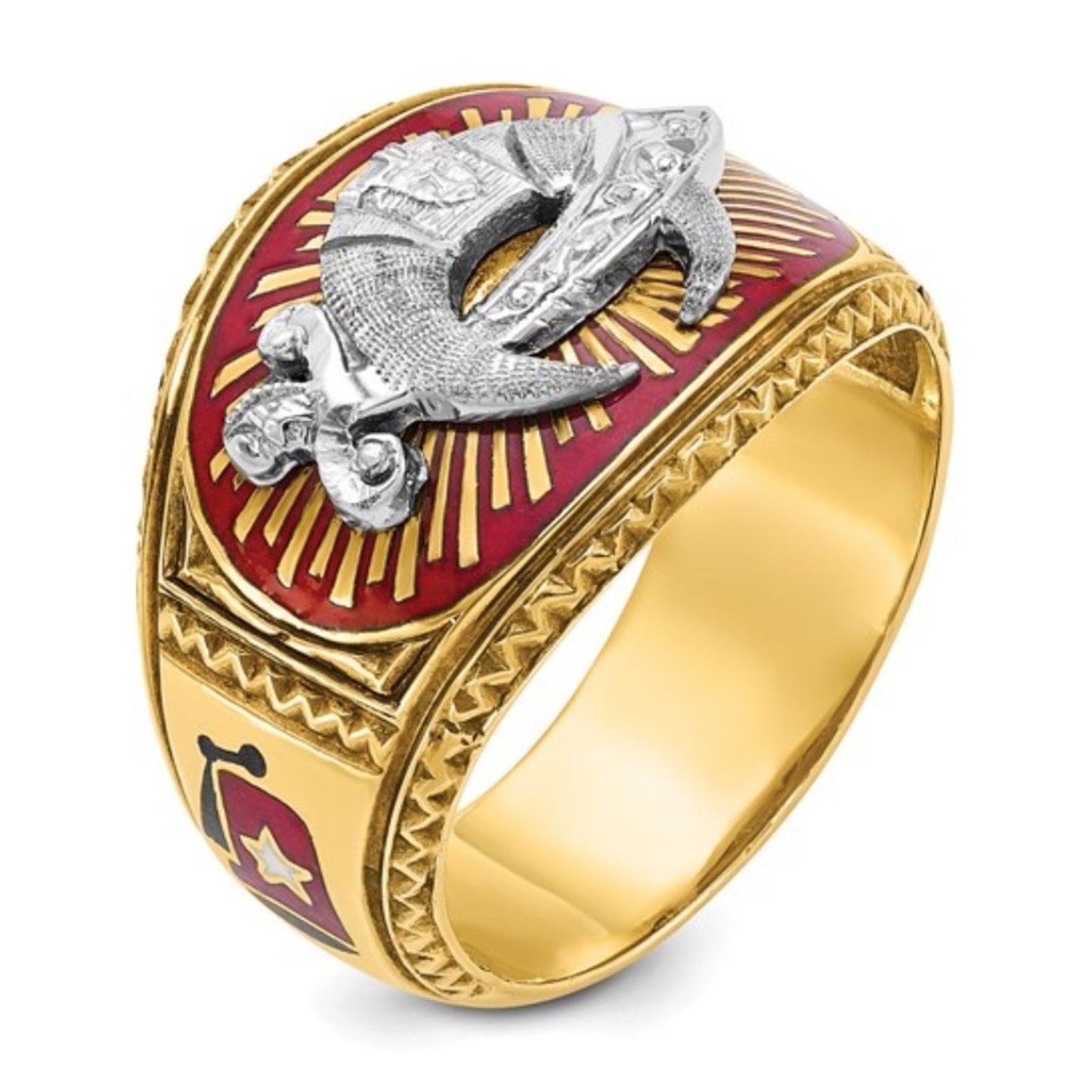 10k Gold Men's Masonic Shriner's Ring by IBGOODMAN