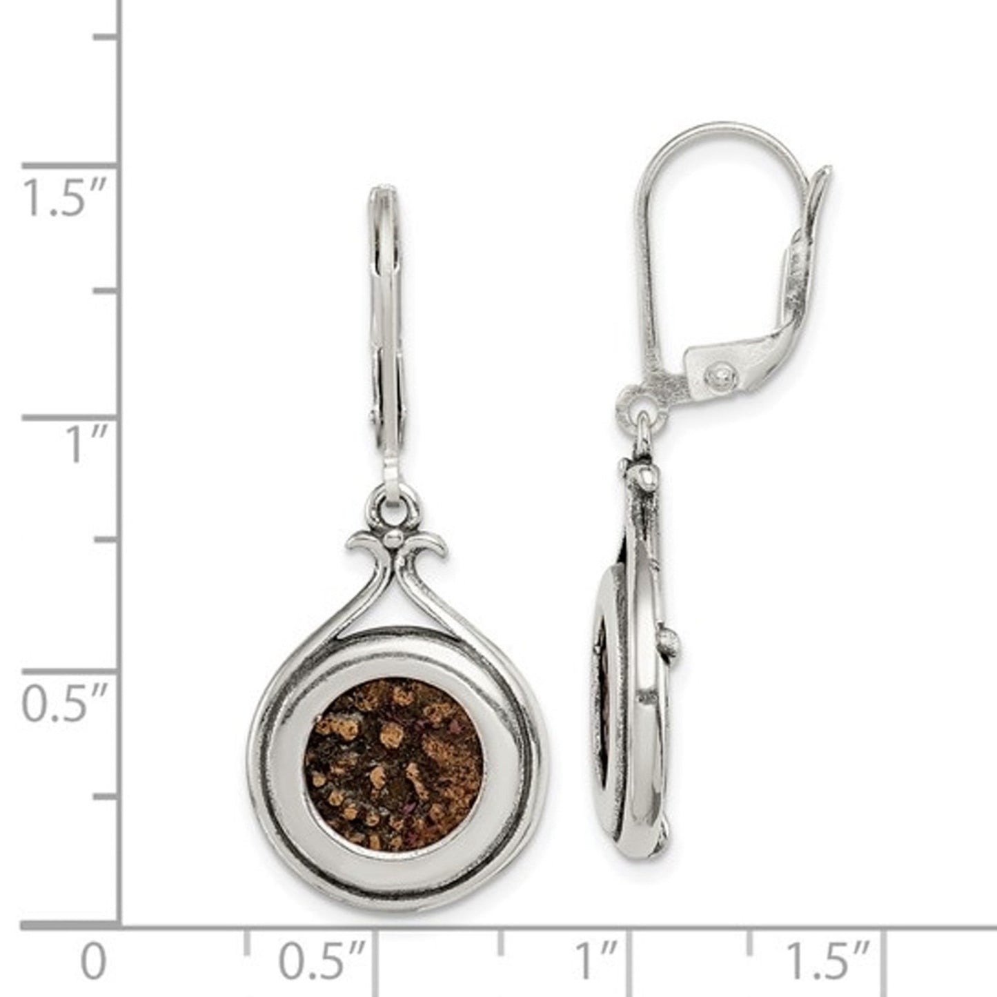 Ancient Coins Sterling Silver and Bronze Widow's Mite Coin Dangle Earrings**