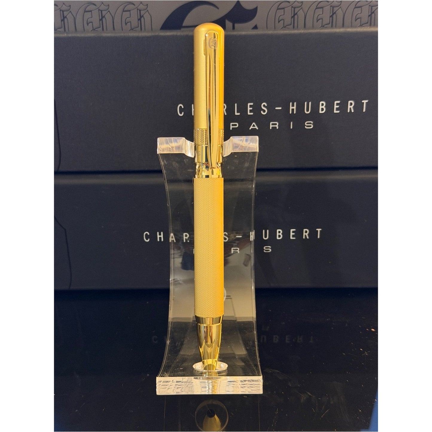 Charles Hubert Gold-tone Textured Ballpoint Pen