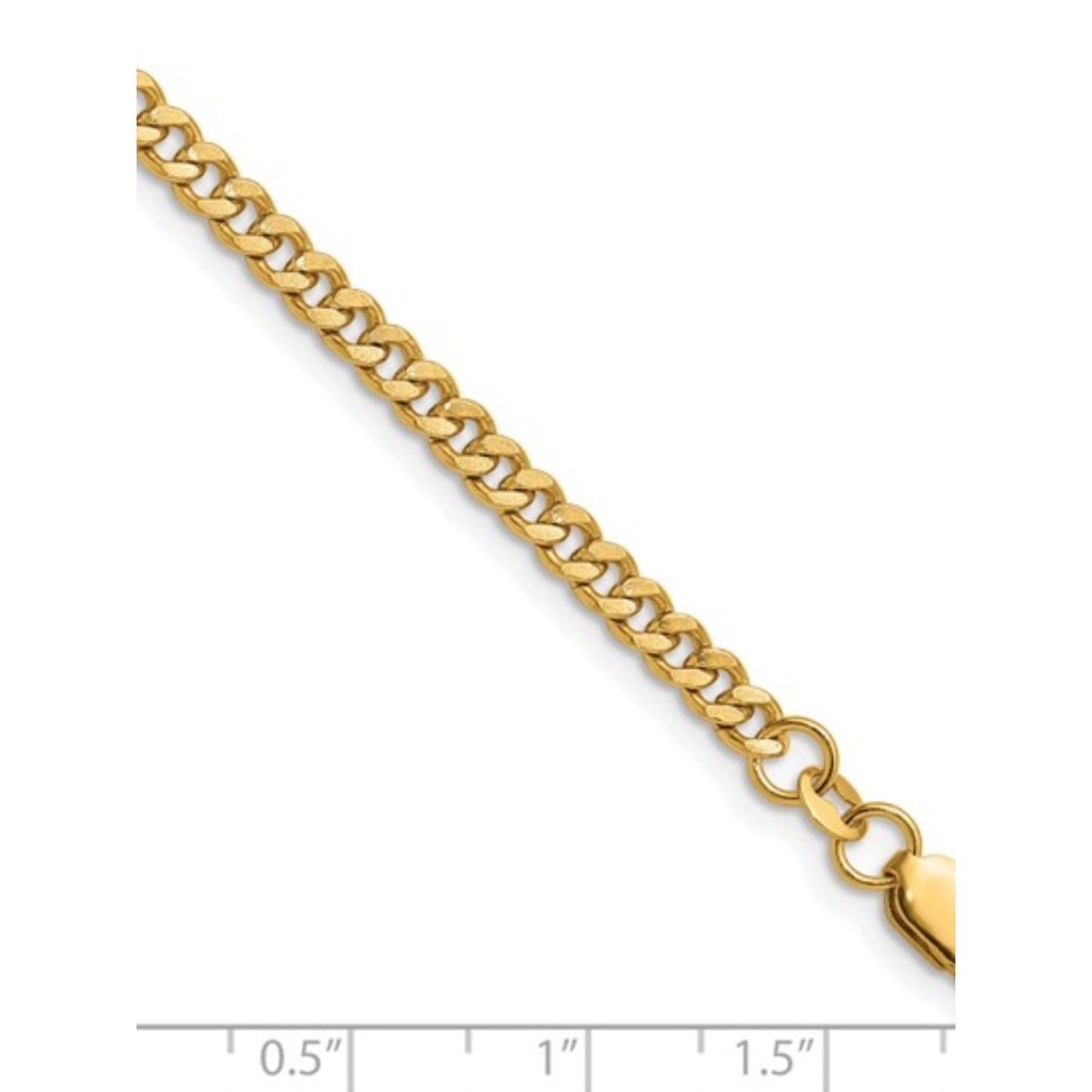 14K Gold Filled 3.5mm Curb Chain Necklace – 18"