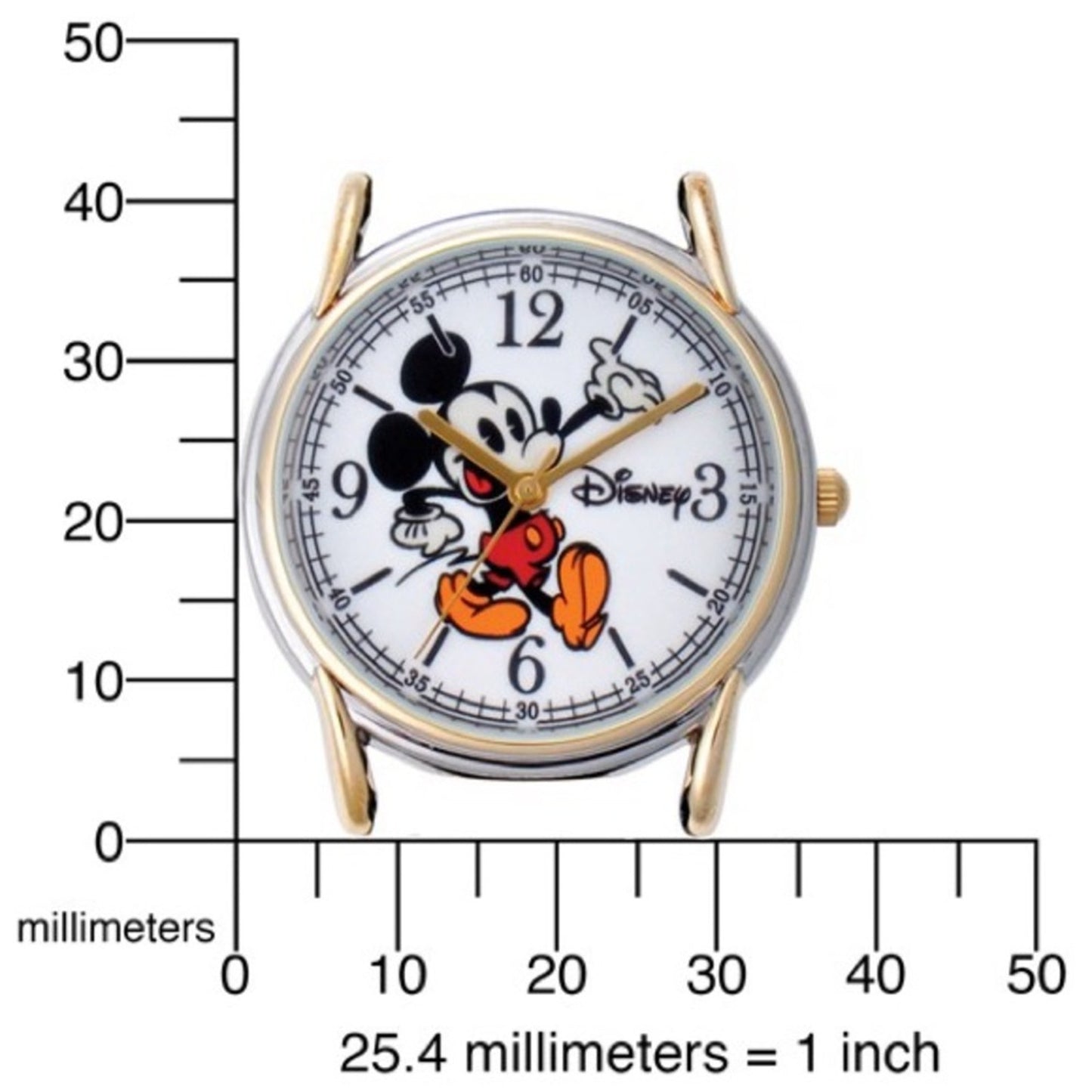 Disney Adult Size Mickey Mouse Black Cardiff Leather Band Watch