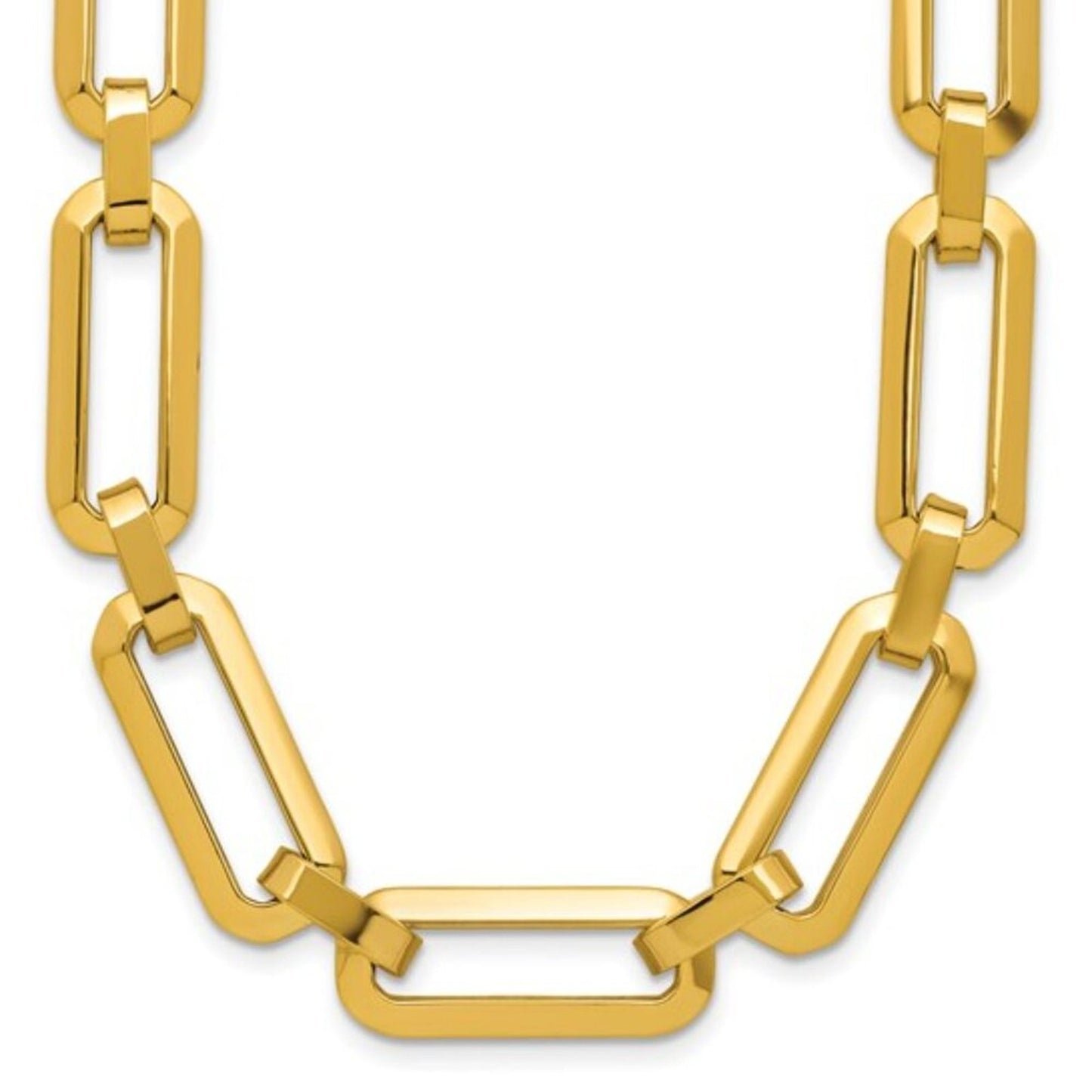 Leslie's 14K Yellow Gold Polished Fancy Link Necklace (18 Inch)