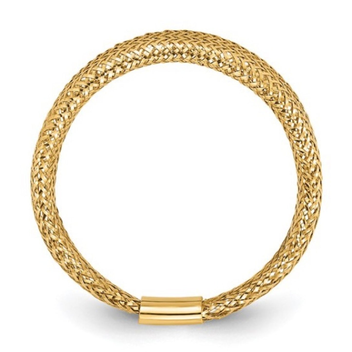 Leslie's 14k Gold Mesh Tapered Stretch Ring – Flexible Italian Craftsmanship